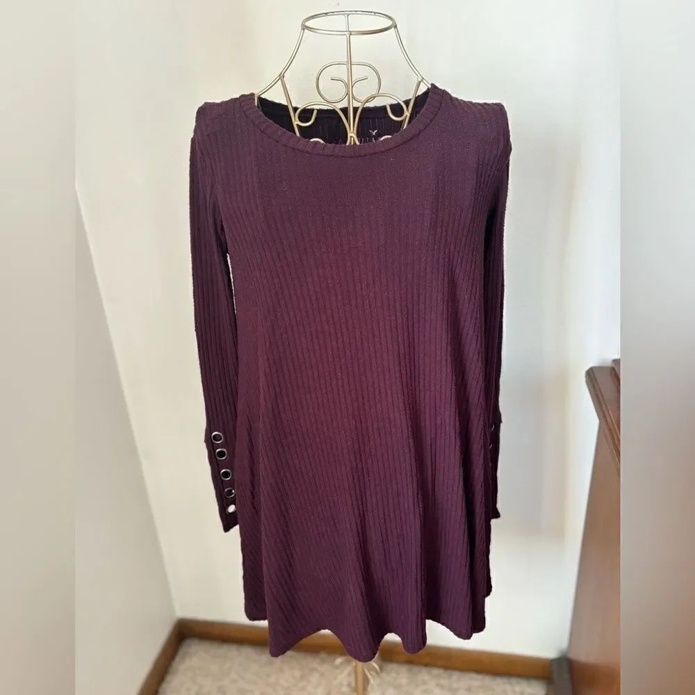 American Eagle Soft & Sexy Plush Ribbed Sweater XS Purple